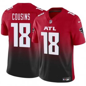 Cheap Men\'s Atlanta Falcons #18 Kirk Cousins Red Black 2023 F.U.S.E. Vapor Untouchable Limited Football Stitched Jersey