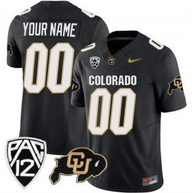 Men\'s Colorado Buffaloes Active Player Custom Black 2023 F.U.S.E. Stitched Football Jersey