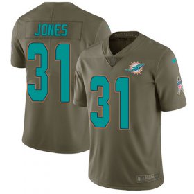 Wholesale Cheap Nike Dolphins #31 Byron Jones Olive Youth Stitched NFL Limited 2017 Salute To Service Jersey