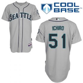 Wholesale Cheap Mariners #51 Ichiro Suzuki Grey Cool Base Stitched MLB Jersey