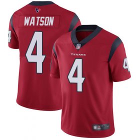 Wholesale Cheap Nike Texans #4 Deshaun Watson Red Alternate Men\'s Stitched NFL Vapor Untouchable Limited Jersey