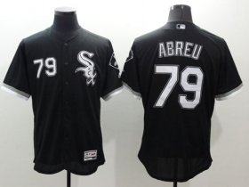 Wholesale Cheap White Sox #79 Jose Abreu Black Flexbase Authentic Collection Stitched MLB Jersey