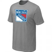 Wholesale Cheap New York Rangers Big & Tall Logo Grey NHL T-Shirt