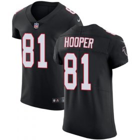 Wholesale Cheap Nike Falcons #81 Austin Hooper Black Alternate Men\'s Stitched NFL Vapor Untouchable Elite Jersey