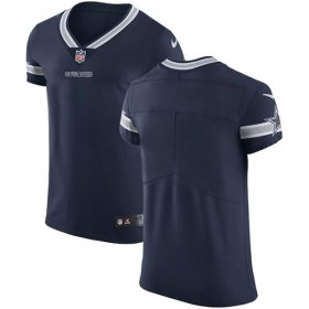Wholesale Cheap Nike Cowboys Blank Navy Blue Team Color Men\'s Stitched NFL Vapor Untouchable Elite Jersey