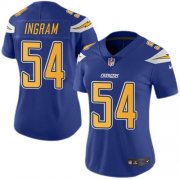 Wholesale Cheap Nike Chargers #54 Melvin Ingram Electric Blue Women's Stitched NFL Limited Rush Jersey
