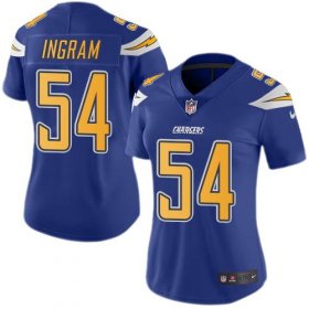 Wholesale Cheap Nike Chargers #54 Melvin Ingram Electric Blue Women\'s Stitched NFL Limited Rush Jersey