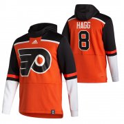 Wholesale Cheap Philadelphia Flyers #8 Robert Hagg Adidas Reverse Retro Pullover Hoodie Orange