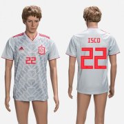 Wholesale Cheap Spain #22 Isco Grey Training Soccer Country Jersey