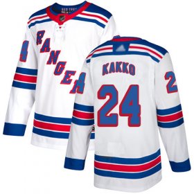 Wholesale Cheap Adidas Rangers #24 Kaapo Kakko White Road Authentic Stitched NHL Jersey