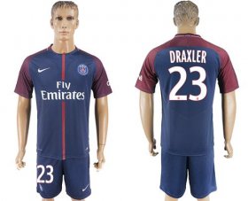 Wholesale Cheap Paris Saint-Germain #23 Draxler Home Soccer Club Jersey
