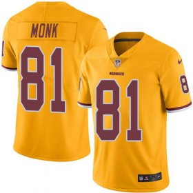 Wholesale Cheap Nike Redskins #81 Art Monk Gold Men\'s Stitched NFL Limited Rush Jersey