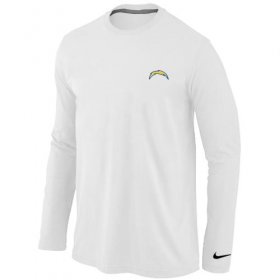 Wholesale Cheap Nike Los Angeles Chargers Sideline Legend Authentic Logo Long Sleeve T-Shirt White