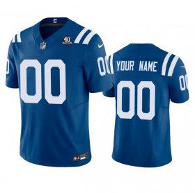 Wholesale Cheap Men\'s Indianapolis Colts Customized Blue 2023 F.U.S.E 40th Anniversary Vapor Untouchable Football Stitched Jersey