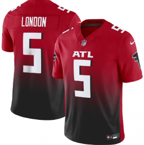 Wholesale Cheap Men\'s Atlanta Falcons #5 Drake London Red Black 2023 F.U.S.E. Vapor Untouchable Limited Football Stitched Jersey