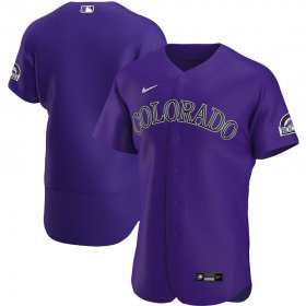 Wholesale Cheap Colorado Rockies Men\'s Nike Purple Alternate 2020 Authentic Team MLB Jersey