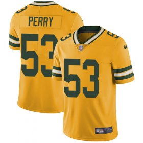Wholesale Cheap Nike Packers #53 Nick Perry Yellow Men\'s Stitched NFL Limited Rush Jersey