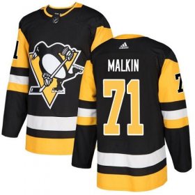 Wholesale Cheap Adidas Penguins #71 Evgeni Malkin Black Home Authentic Stitched Youth NHL Jersey
