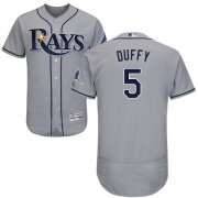 Wholesale Cheap Rays #5 Matt Duffy Grey Flexbase Authentic Collection Stitched MLB Jersey