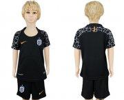 Wholesale Cheap England Blank Black Goalkeeper Kid Soccer Country Jersey