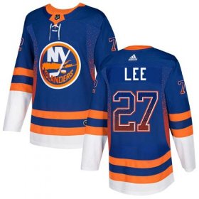 Wholesale Cheap Adidas Islanders #27 Anders Lee Royal Blue Home Authentic Drift Fashion Stitched NHL Jersey