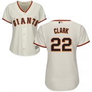 Wholesale Cheap Giants #22 Will Clark Cream Home Women's Stitched MLB Jersey