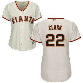 Wholesale Cheap Giants #22 Will Clark Cream Home Women\'s Stitched MLB Jersey