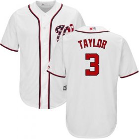 Wholesale Cheap Nationals #3 Michael Taylor White New Cool Base Stitched MLB Jersey