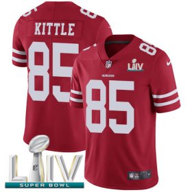 Wholesale Cheap Nike 49ers #85 George Kittle Red Super Bowl LIV 2020 Team Color Men\'s Stitched NFL Vapor Untouchable Limited Jersey