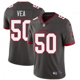 Wholesale Cheap Tampa Bay Buccaneers #50 Vita Vea Men\'s Nike Pewter Alternate Vapor Limited Jersey