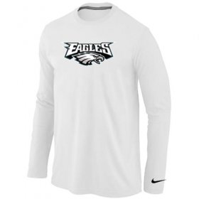 Wholesale Cheap Nike Philadelphia Eagles Authentic Logo Long Sleeve T-Shirt White
