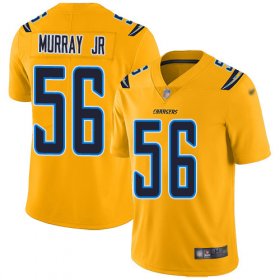 Wholesale Cheap Nike Chargers #56 Kenneth Murray Jr Gold Men\'s Stitched NFL Limited Inverted Legend Jersey