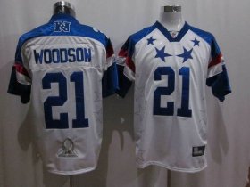 Wholesale Cheap Packers #21 Charles Woodson 2011 White and Blue Pro Bowl Stitched NFL Jersey