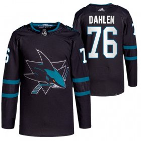 Wholesale Cheap Adidas San Jose Sharks #76 Jonathan Dahlen Black Alternate Authentic Stitched NHL Jersey