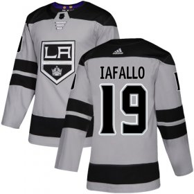 Wholesale Cheap Adidas Kings #19 Alex Iafallo Gray Alternate Authentic Stitched NHL Jersey