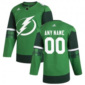 Wholesale Cheap Tampa Bay Lightning Men\'s Adidas 2020 St. Patrick\'s Day Custom Stitched NHL Jersey Green