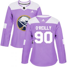 Wholesale Cheap Adidas Sabres #90 Ryan O\'Reilly Purple Authentic Fights Cancer Women\'s Stitched NHL Jersey