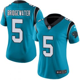 Wholesale Cheap Nike Panthers #5 Teddy Bridgewater Blue Alternate Women\'s Stitched NFL Vapor Untouchable Limited Jersey