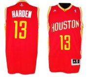 Wholesale Cheap Houston Rockets #13 James Harden Revolution 30 Swingman Red With Gold Jersey