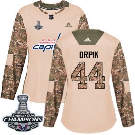 Wholesale Cheap Adidas Capitals #44 Brooks Orpik Camo Authentic 2017 Veterans Day Stanley Cup Final Champions Women\'s Stitched NHL Jersey