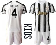 Wholesale Cheap Youth 2020-2021 club Juventus home 4 white Soccer Jerseys