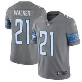 Wholesale Cheap Nike Lions #21 Tracy Walker Gray Men\'s Stitched NFL Limited Rush Jersey