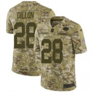 Wholesale Cheap Nike Packers #28 AJ Dillon Camo Youth Stitched NFL Limited 2018 Salute To Service Jersey