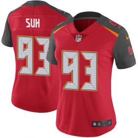 Wholesale Cheap Nike Buccaneers #93 Ndamukong Suh Red Team Color Women\'s Stitched NFL Vapor Untouchable Limited Jersey