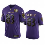 Wholesale Cheap Baltimore Ravens #83 Willie Snead IV Men's Nike Purple Team 25th Season Golden Limited NFL Jersey