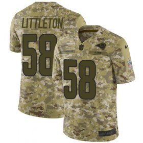 Wholesale Cheap Nike Rams #58 Cory Littleton Camo Men\'s Stitched NFL Limited 2018 Salute To Service Jersey