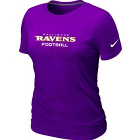 Wholesale Cheap Women\'s Nike Baltimore Ravens Sideline Legend Authentic Font T-Shirt Purple