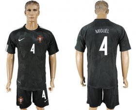 Wholesale Cheap Portugal #4 Miguel Away Soccer Country Jersey