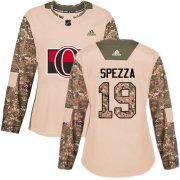 Wholesale Cheap Adidas Senators #19 Jason Spezza Camo Authentic 2017 Veterans Day Women's Stitched NHL Jersey