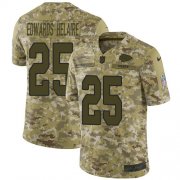 Wholesale Cheap Nike Chiefs #25 Clyde Edwards-Helaire Camo Men's Stitched NFL Limited 2018 Salute To Service Jersey